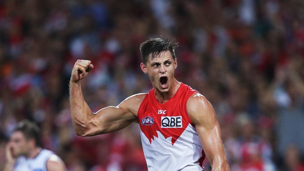 AFL Callum Sinclair celebrating