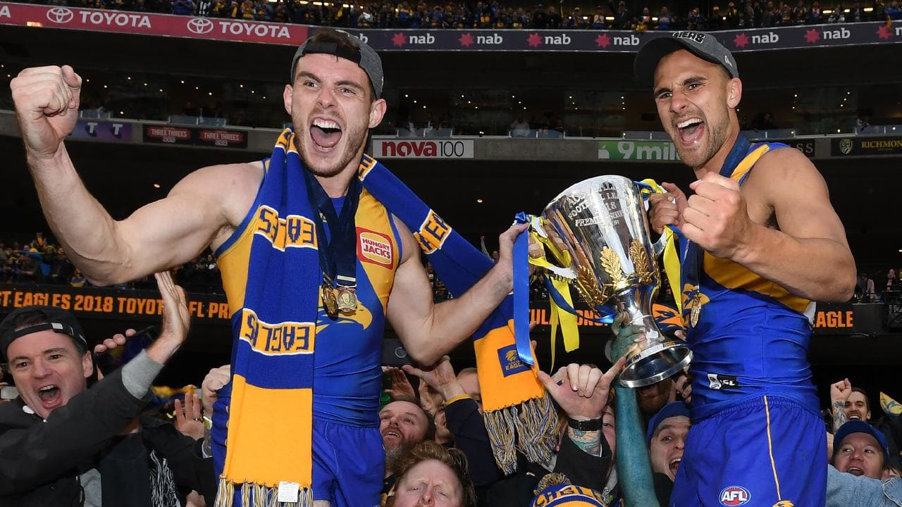 AFL Eagles celebrating