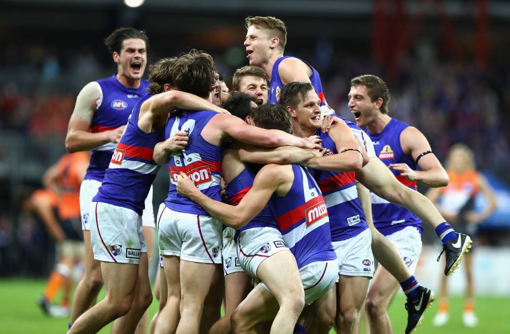 Western Bulldogs celebrating