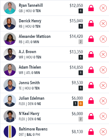 fanduel lineups week 6