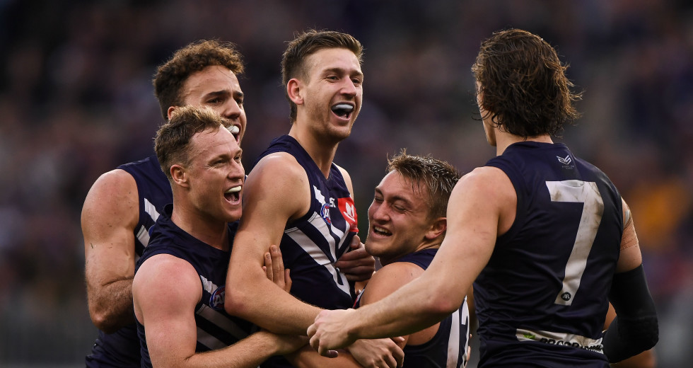 Dockers celebrating