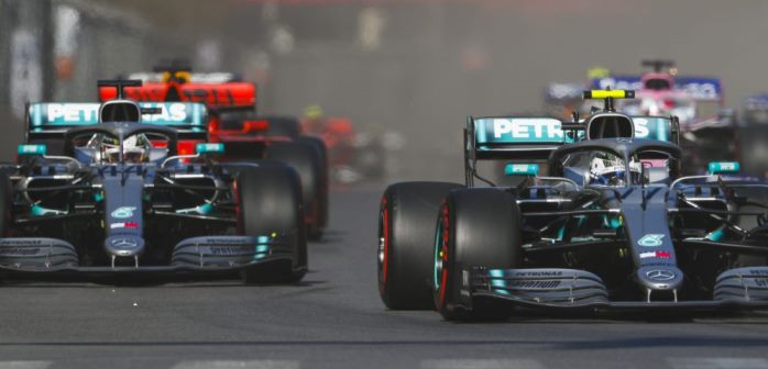 Mercedes F1 Bottas Hamilton