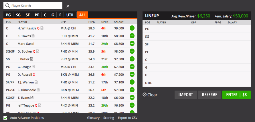 nba screenshot draftkings