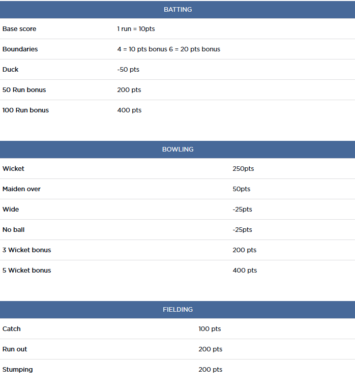 PlayOn Cricket Scoring