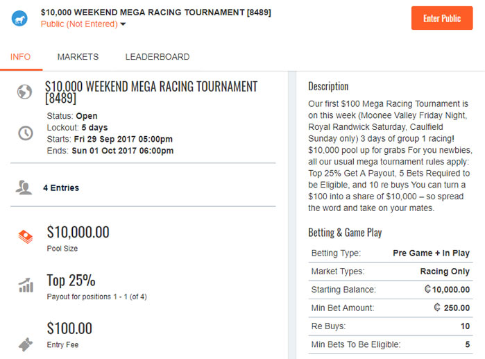 SportChamps $10,000 Mega Racing Tournament