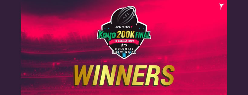 Draftstars Kayo $200,000 Live Final ticket winners from AFL Round 18